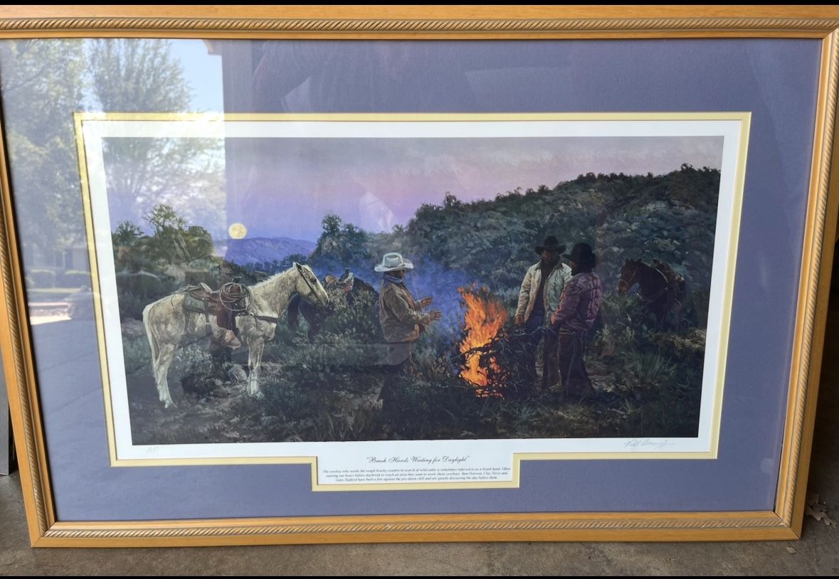 Bill Owens Framed Print: Brush Hands Waitin’ for Daylight