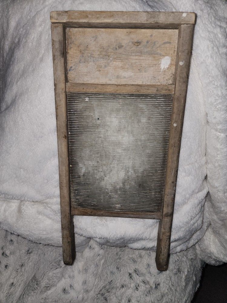 Antique Glass Washboard 