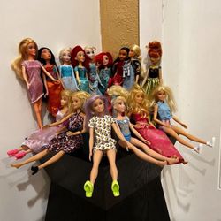 15 BARBIES DOLLS… SEE ALL PICTURES…In Good Condition…AS IS…ALL $65