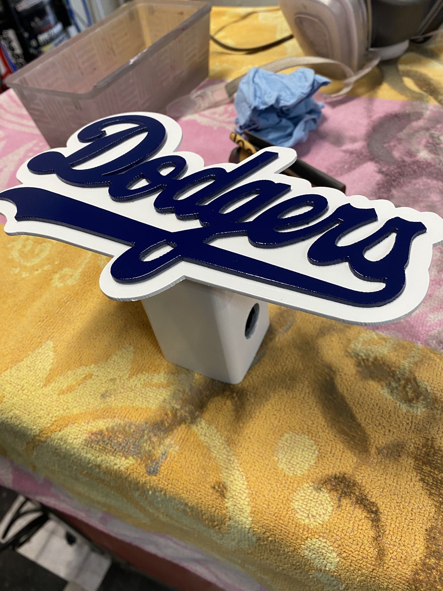 Los Angeles Dodgers Color Hitch Cover - Chrome