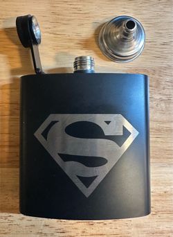 Superman Flask (6oz Stainless Steel)