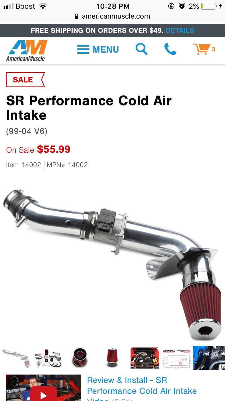 SR Performance Cold Air Intake