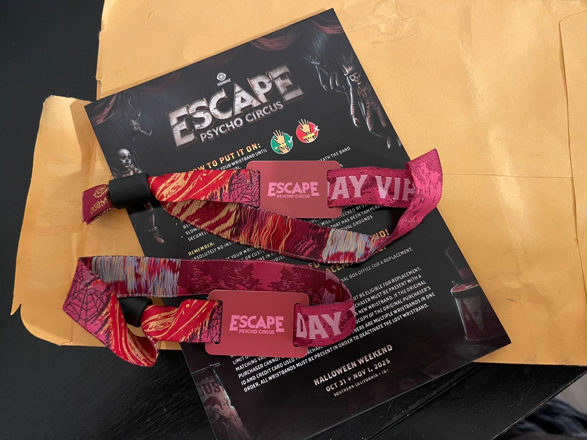 2- 2 Day VIP Escape Tickets