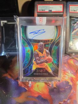 Shaquille O'Neal 2023 Select Top Shelf Tie Dye On Card Auto /25