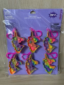Rainbow Unicorn Fidget Popper 6pk (multiple available)
