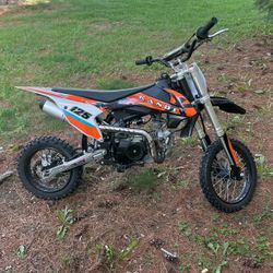 Orange And Black   125 Kandi Dirtbike 
