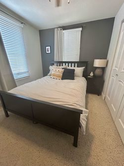 Queen Bed, Mattress, Dresser and Nightstand