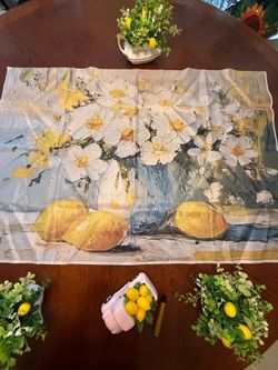 Lemon Themed Decor Set with Tapestry
