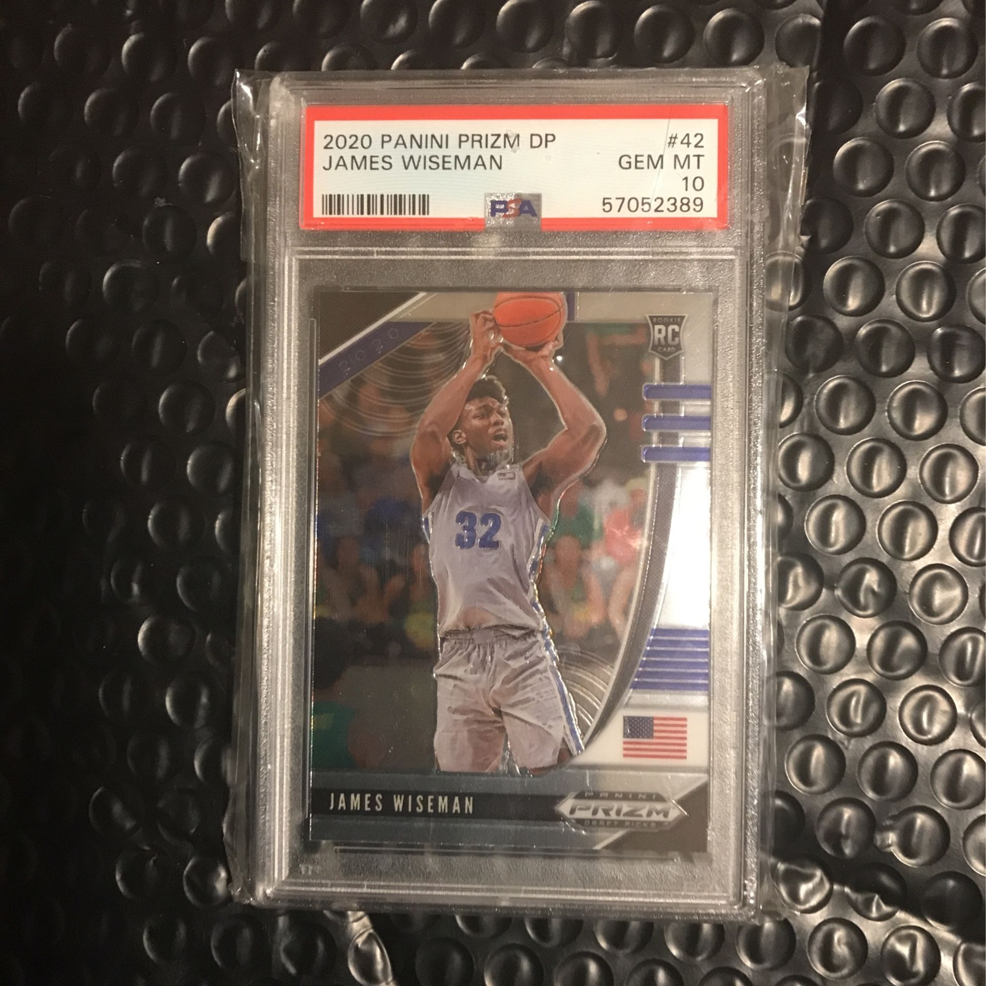 2020 Prizm Draft James Wiseman Rookie #42 PSA 10 Golden State Warriors