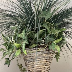 Fake Plant In Basket 