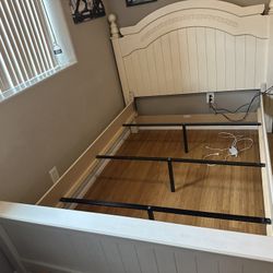 Costco White Bed Frame Set - Full & Twin, Modern & Sturdy