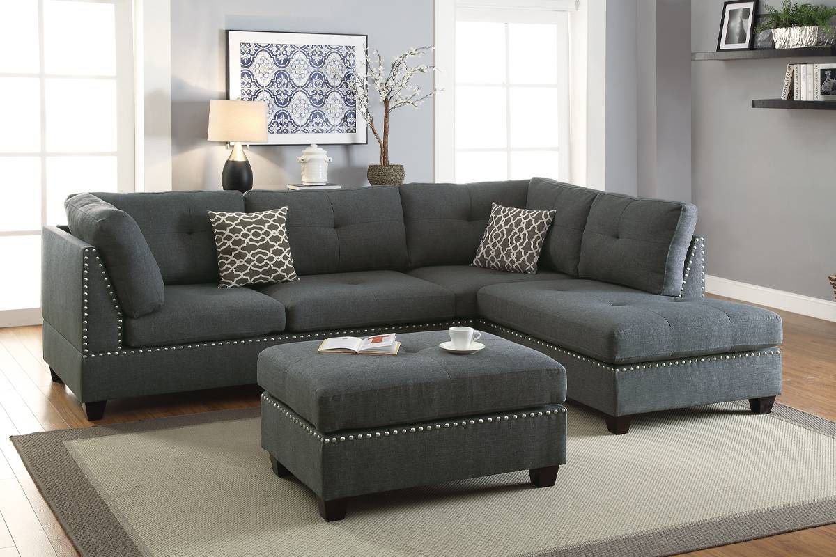 Sectional Chaise Reversible With Ottoman