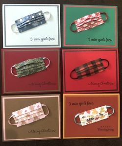 Hand made covid themed greeting cards
