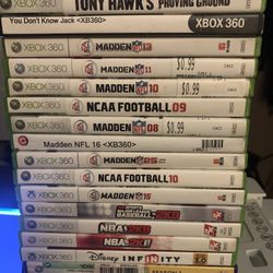 Xbox 360 Games 20 Different Video Games Lot, Selling As A Set For 60 Or $5 Each