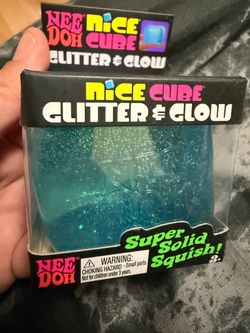 Nee Doh Nice Cube Glitter & Glow Squishy Toy