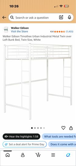 Loft bunk bed