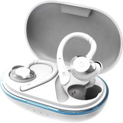 Sports True Wireless Earbuds, IPX7 Waterproof in Ear TWS Stereo Sound Bluetooth 5.0 Headphones with Charging Case and Mic 40H Playtime Sports Earphone