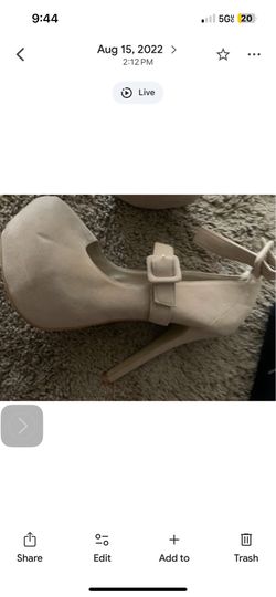 Sexy 6 inch suede camel stilettos size 8