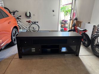 Black Wood TV Stand Media Console