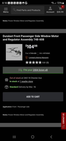 Scion Xb Window Motors