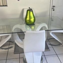 White Dining Set