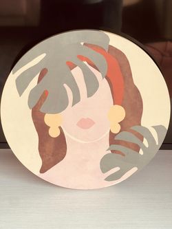 Art round frame printed canva- set of 3