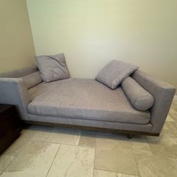 Gray Loveseat, sofa, chaise, day bed by FOUR HANDS Retailed $1600