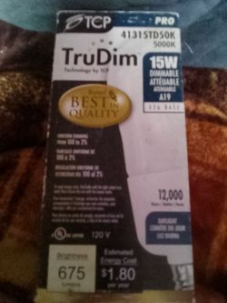 TCP TruDim 15Watt Dimmable Lightbulb 💡 ( 12,000 hours) 41315TD50K