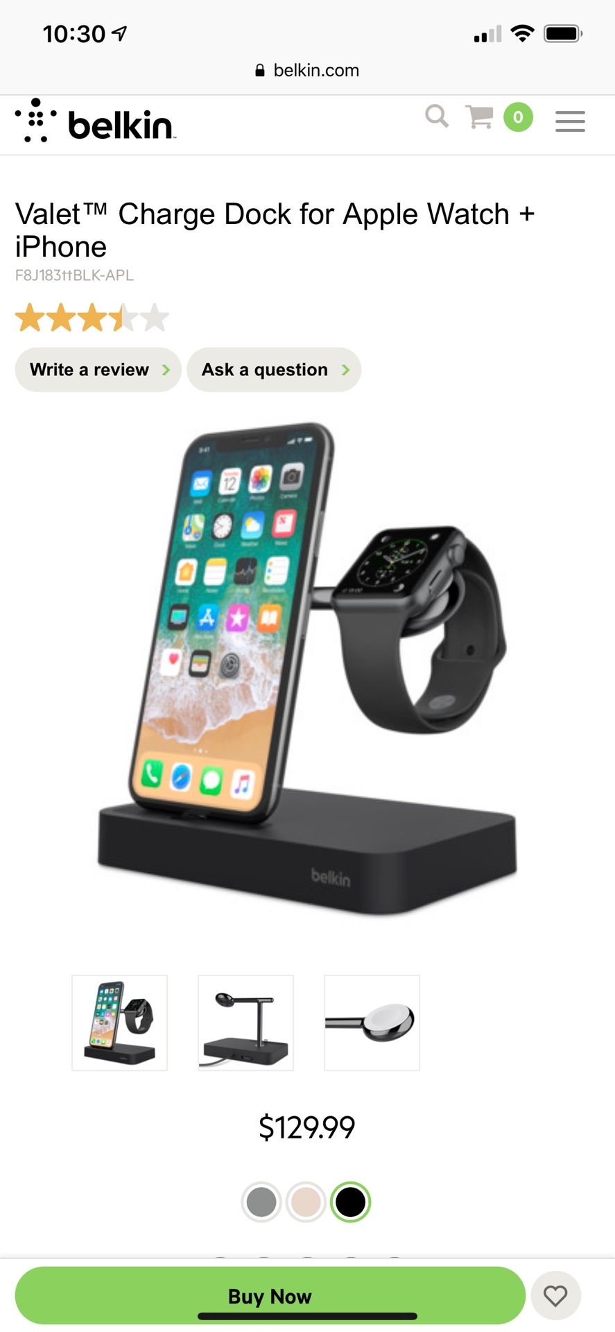 Belkin Valet Iphone and Apple Watch Charge Dock