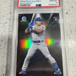 2023 Bowman Chrome Spotlight Francisco Álvarez Rookie – PSA 10 GEM MINT