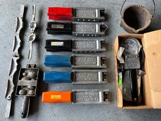 Fishing Lead Sinker Molds and Melting Pot Lot