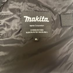 Makita DCV200ZXL 18V LXT Lithium-Ion Cordless Heated Vest Only, X-Large, Black