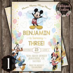 Mickey Birthday Party Invitations