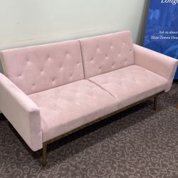 Velvet Couch Futon Sofa Bed 