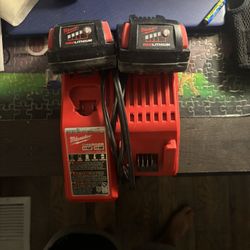 Milwaukee Batteries And Charger