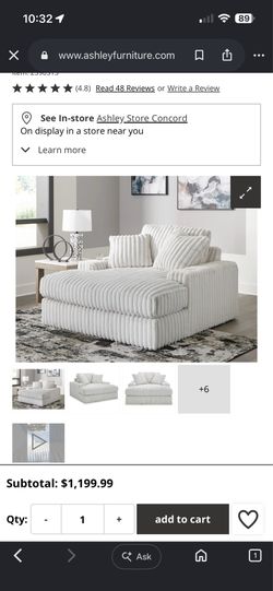 Ashley furniture: Stupendous Oversized Chaise Chair/Couch