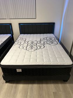 King size Mattress Pillow top new Bedframe sold separately