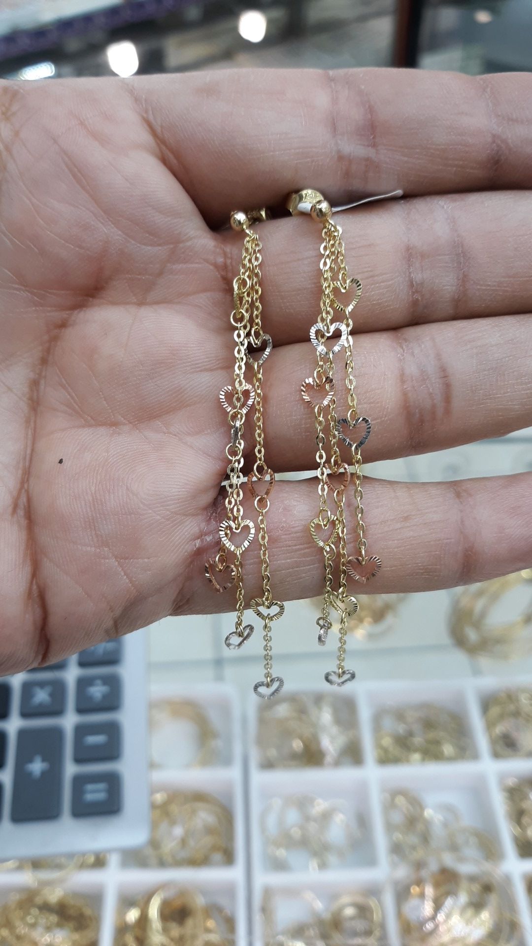 14k gold hanging earrings hearts,All Products : American Fashion Style Bags On Sale