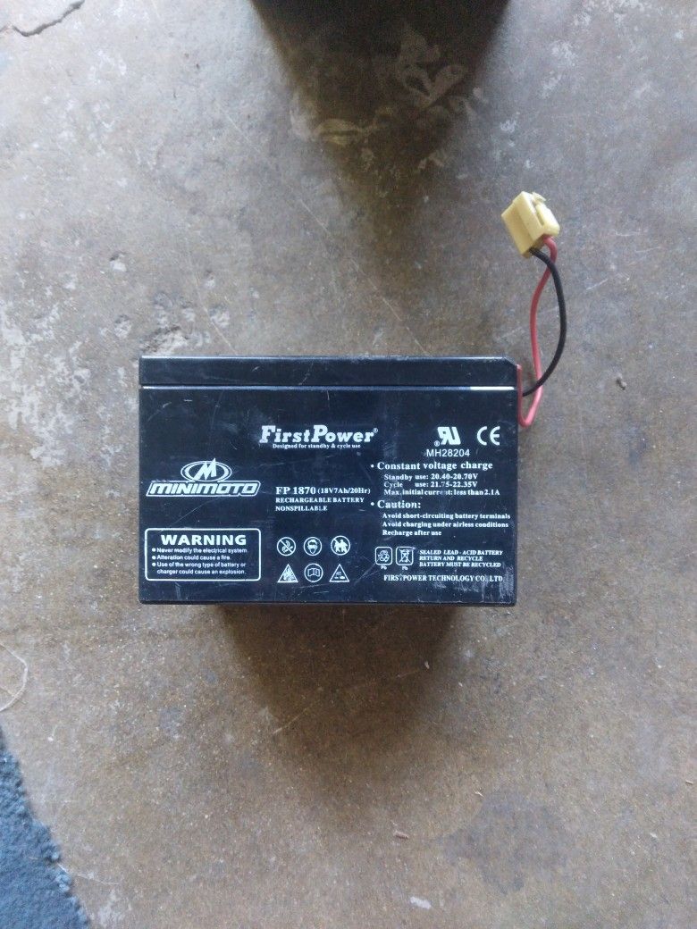 MINIMOTO BATTERY 18V 7AH HONDA SPORT RACER SCOOTER FP1870 MH28204