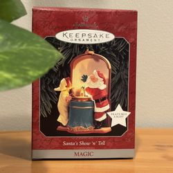 Interactive Vintage Christmas Ornament Santa's Show 'n' Tell