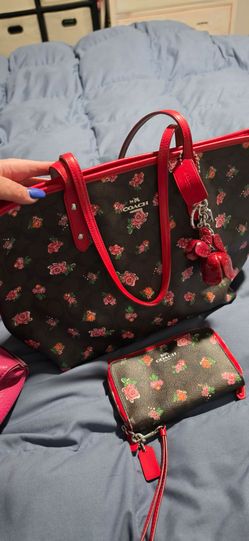 Coach ladybug purse with matching wallet