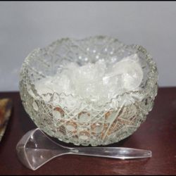 Crystal Punch Bowl, 18 Crystal Cups