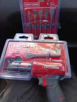 Craftsman air hammer & 5 pc chisel set