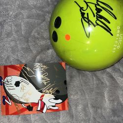 Signed Bowling Ball And Signed Picture
