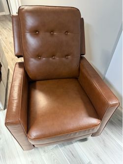 Leather recliner.