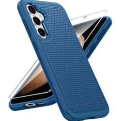 FNTCASE for Samsung Galaxy S23FE Case Dual Layer Protective Heavy Duty Blue Navy