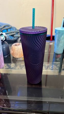Starbucks Blue/Green/Purple Metallic Wave Cup