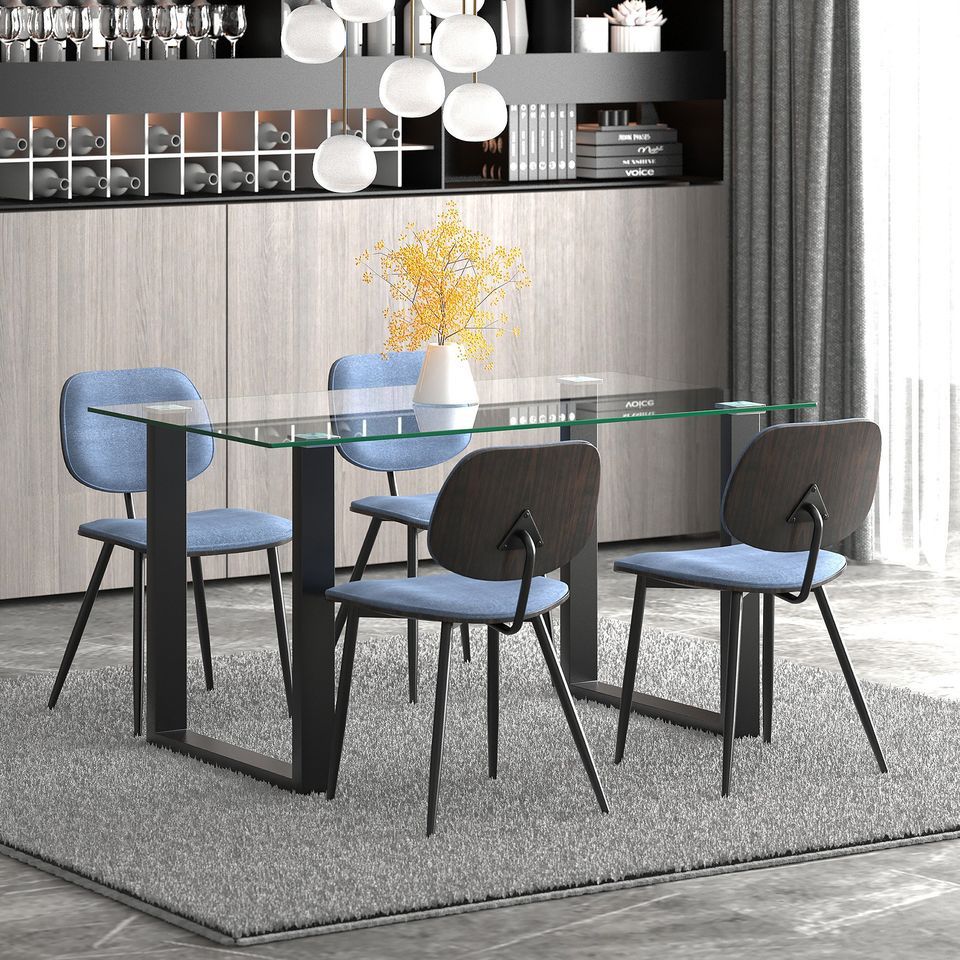 Mid Century Modern Fabric Dining Chair,set Of 2