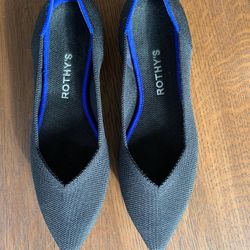 Rothys Rothy's Black Flat Round Toe Women's The Point Size 8
