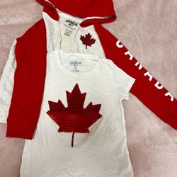 Oshkosh Canada Jacket and Shirt Set Size 5T